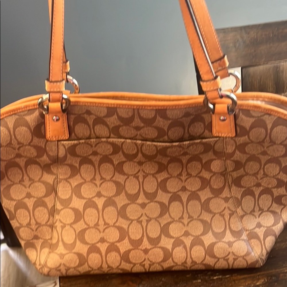 Coach Brown Signature Tote Bag - Picture 2 of 12